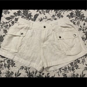 Free People White Cotton Shorts